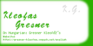 kleofas gresner business card